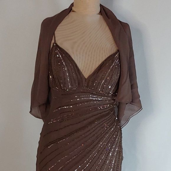 (32)  New Cassandra Stone Beaded and Sequined Dress - Picture 5 of 5